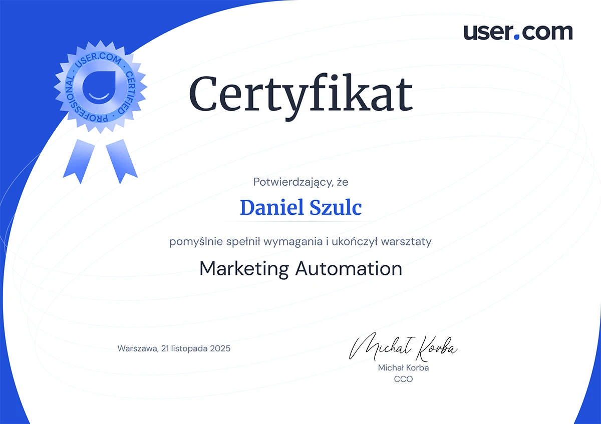 Certyfikat User.com